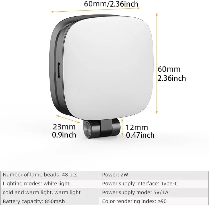 Clip-On Magnetic Selfie Light for Phone & PC